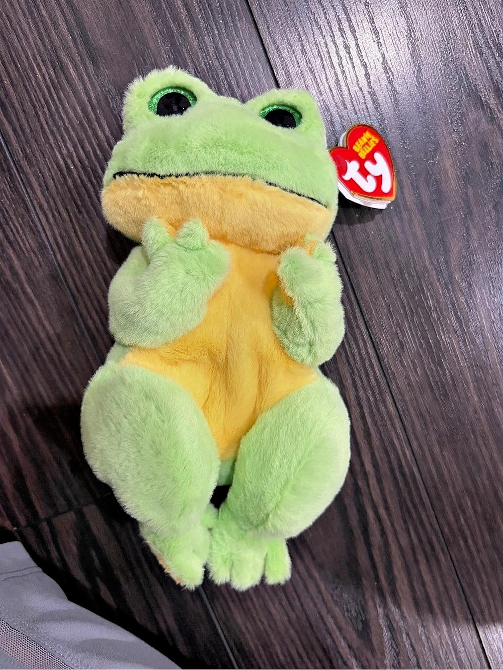 Ty Snapper the Frog Green & Yellow Plush